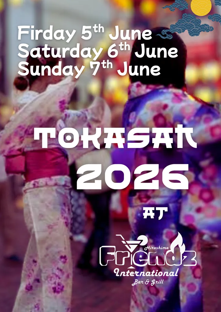 Tokasan 2026 festival flyer for 5th to 7th June at Friendz