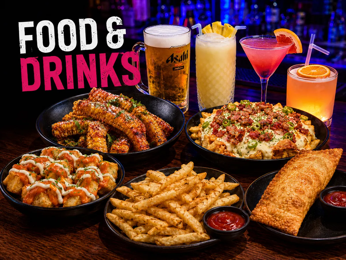 Food and drinks at Friendz